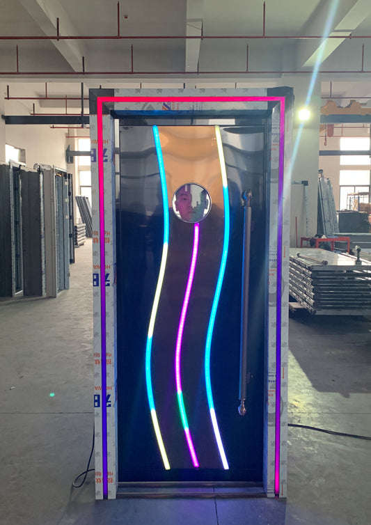 High-strength Stainless Steel Door with LED Light