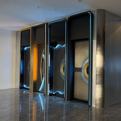 High-strength Stainless Steel Door with LED Light